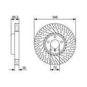 Bosch 2 x Vented Brake Discs