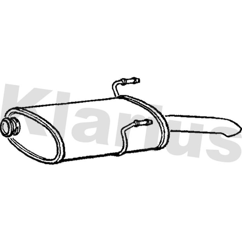 Klarius Box With Tail Pipe Rear fits Peugeot 406 1999-2004 2.0 2.2