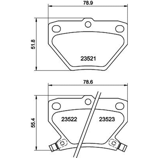 Mintex Front & Rear Pads fits Toyota Yaris/Vitz 1999-2005 1.0 1.3 1.4