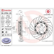 Brembo Front Aluminium Brake Disc Hub & Rear Aluminium Br fits Mercedes-Benz Slk