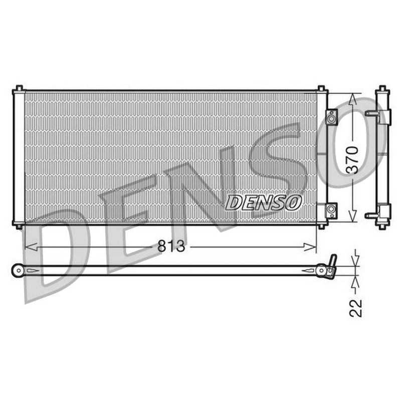 Denso Air Conditioning Condenser fits Ford Transit 2000-2014 2.0 2.2 2.3 2.4