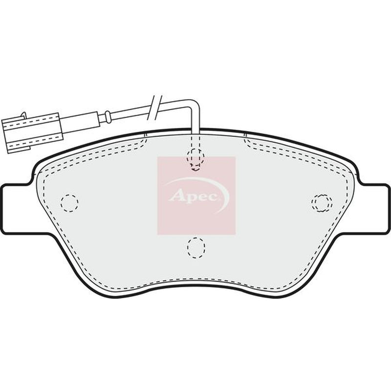 Apec Front Brake Pad Set fits Fiat Bravo II 2007-2014 1.4