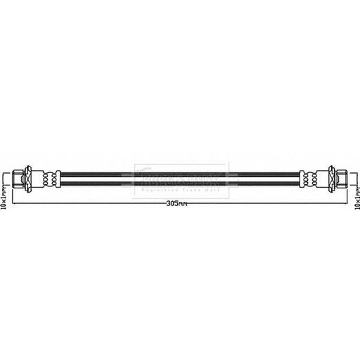 Borg & Beck Brake Hydraulic Hose Line inner BBH8265