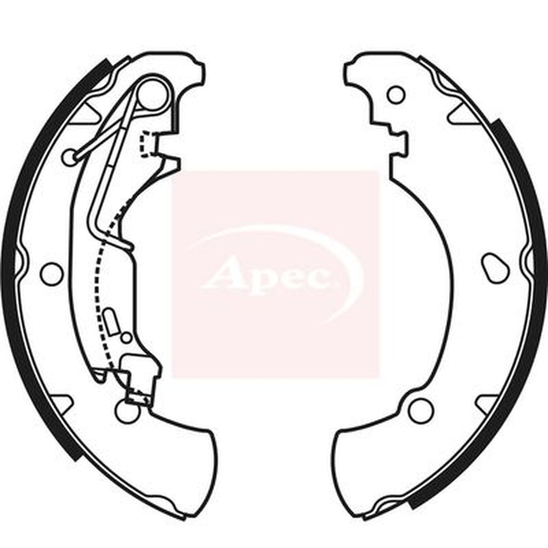 Apec Brake Shoe Set Axle Kit fits Fiat Idea 2003-2005 1.2 1.3 1.4 1.9