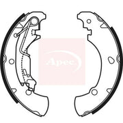 Apec Brake Shoe Set Axle Kit SHU667