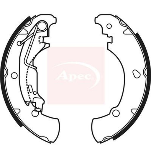 Apec Brake Shoe Set Axle Kit fits Fiat Idea 2003-2005 1.2 1.3 1.4 1.9