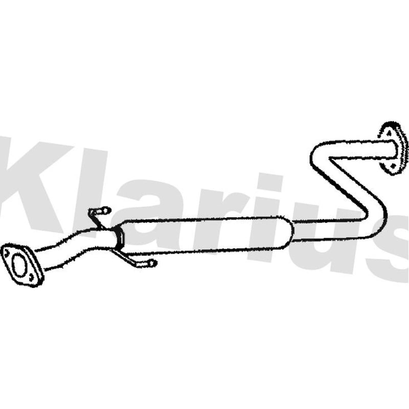 Klarius Box With Centre Pipe Centre fits Rover 200 II 1995-2000