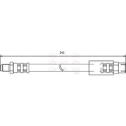 Apec Brake Hydraulic Hose Line Rear fits Audi 100 C3 1984-1990 2.2 2.3