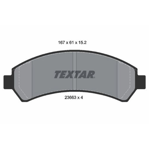 Textar Front Brake Pad Set 2366301