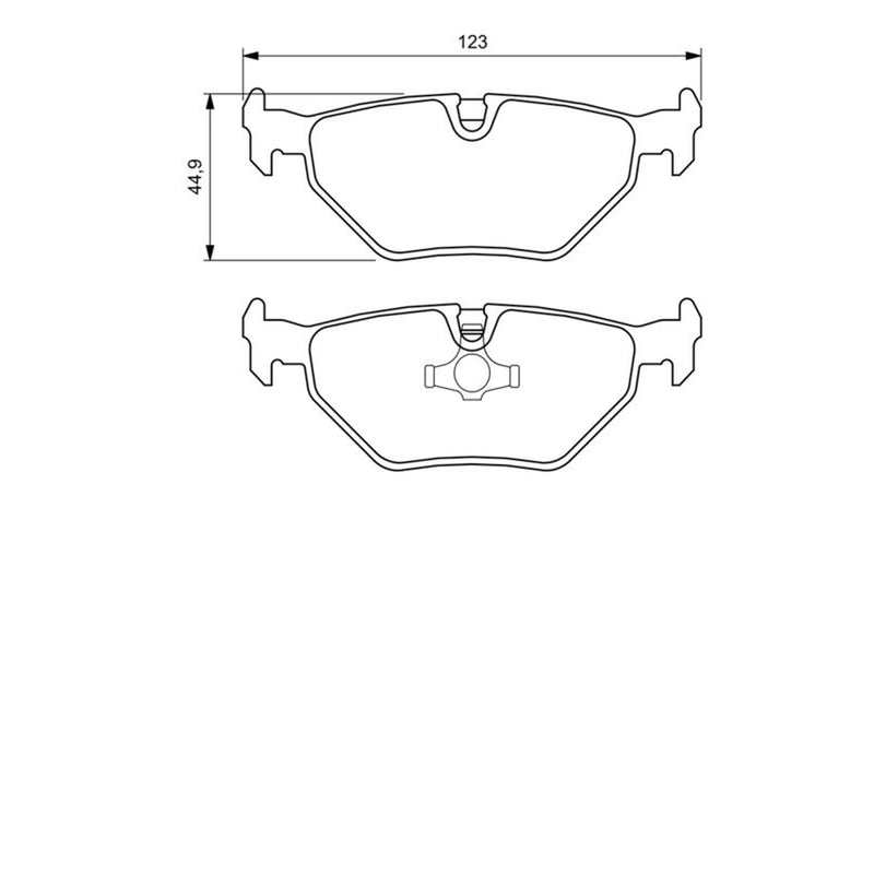 Bosch Front & Rear Pads fits Saab 9-5 1997-2009 1.9 2.0 2.2 2.3 3.0