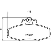 Mintex Front Brake Pad Set fits Skoda Favorit 1989-1994 1.3