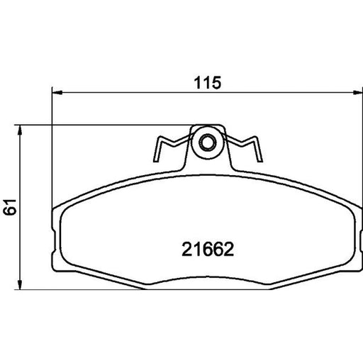DON Front Brake Pad Set fits Skoda Favorit 1989-1994 1.3