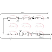 Apec Handbrake Cable Left Rear fits Rover 200 II 1995-2000