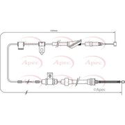Apec Handbrake Cable Left Rear CAB1388