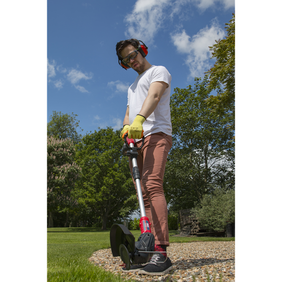 Sealey Cordless Grass Strimmer 20V Lawn Cutter Garden 4Ah Battery and Charger Sealey  - Dynamic Drive