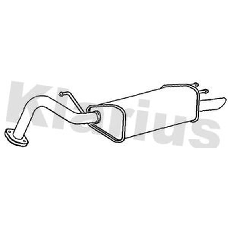 Klarius Box With Tail Pipe Rear fits Chevrolet Tacuma 2005 on 1.6 2.0