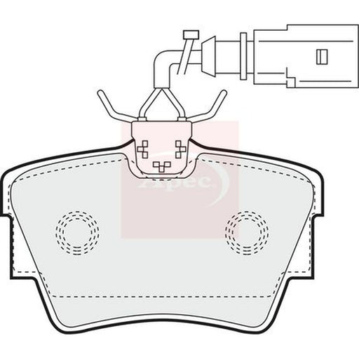 Apec Rear Brake Pad Set fits VW California T4 Camper 1994-2002 1.9