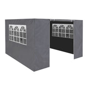 Dellonda Side Walls/Doors/Windows for Gazebo/Marquee Fits 2 x 2m Models - Grey Dellonda - Dynamic Drive