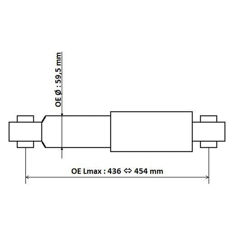 KYB Shock Absorber Damper Strut Rear fits Citroën Relay III 2006-2023