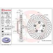 Brembo 2 x Front / Brake Discs 09.D932.11