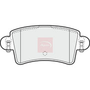 Apec Rear Brake Pad Set fits Nissan Interstar 2002-2006