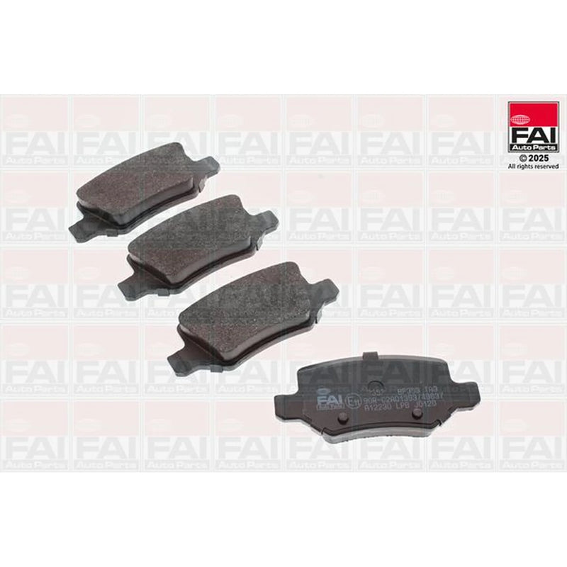 FAI Rear Brake Pad Set fits Mercedes-Benz A-Class 1997-2012