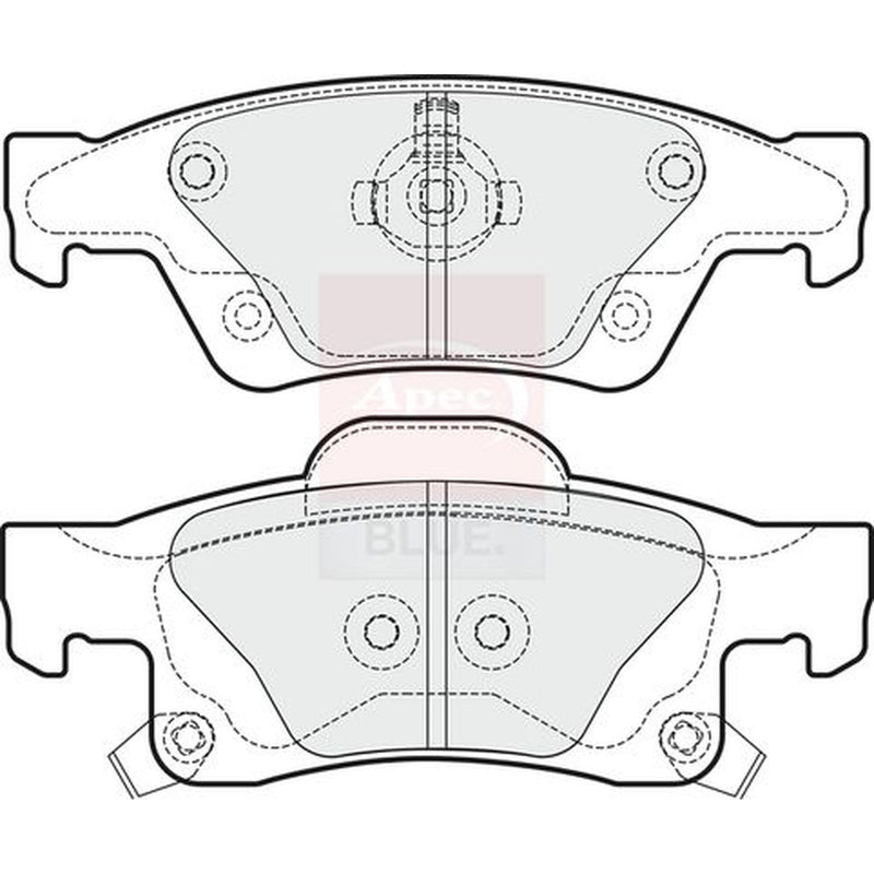 Apec Rear Brake Pad Set fits Jeep Grand Cherokee IV 2011 on 3.0