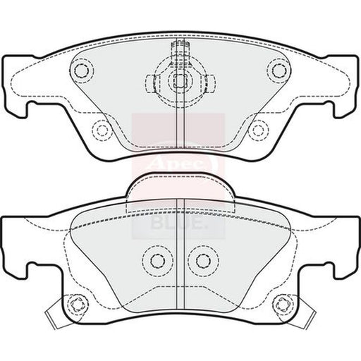 Apec Rear Brake Pad Set fits Jeep Grand Cherokee IV 2011 on 3.0