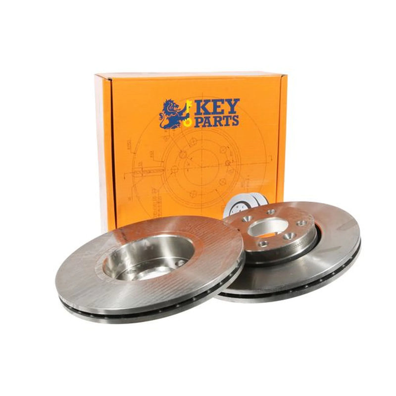 Key Parts Front Brake Vented Discs & Pads fits Nissan Note 2011-2012 1.5