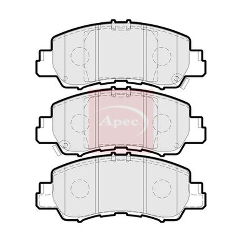 Apec Front Brake Pad Set fits Mitsubishi Eclipse Cross 2017 on 1.5
