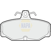 NAPA Rear Brake Pad Set fits Ac Ace 1995-2000 4.6 4.9