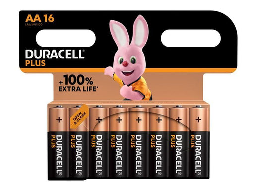 Duracell AA Cell +100% Plus Power Batteries (Pack 16) Duracell - Dynamic Drive