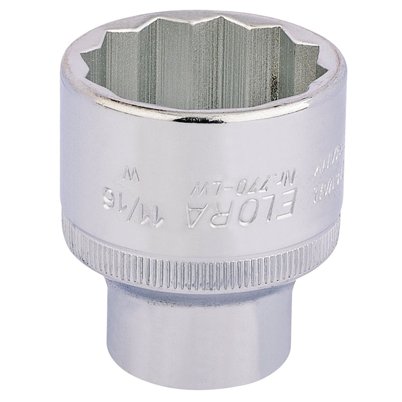 Draper Elora Whitworth Bi-Hexagon Socket, 1/2" Sq. Dr., 11/16" 24880 Draper - Dynamic Drive