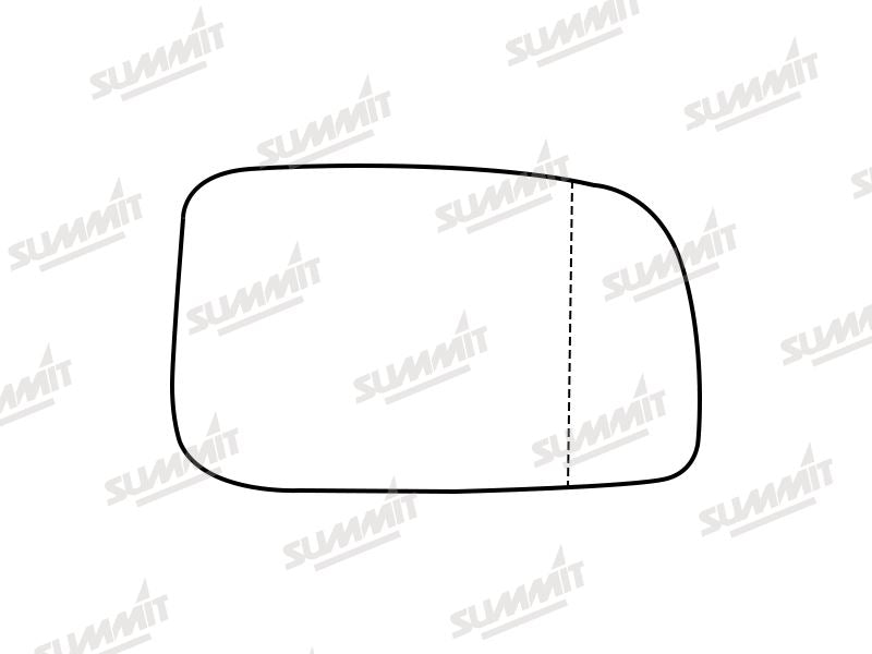 Summit Stick-On Aspheric Mirror Glass fits Daihatsu Sirion 07 to 14 RHS Summit - Bars 4 Cars