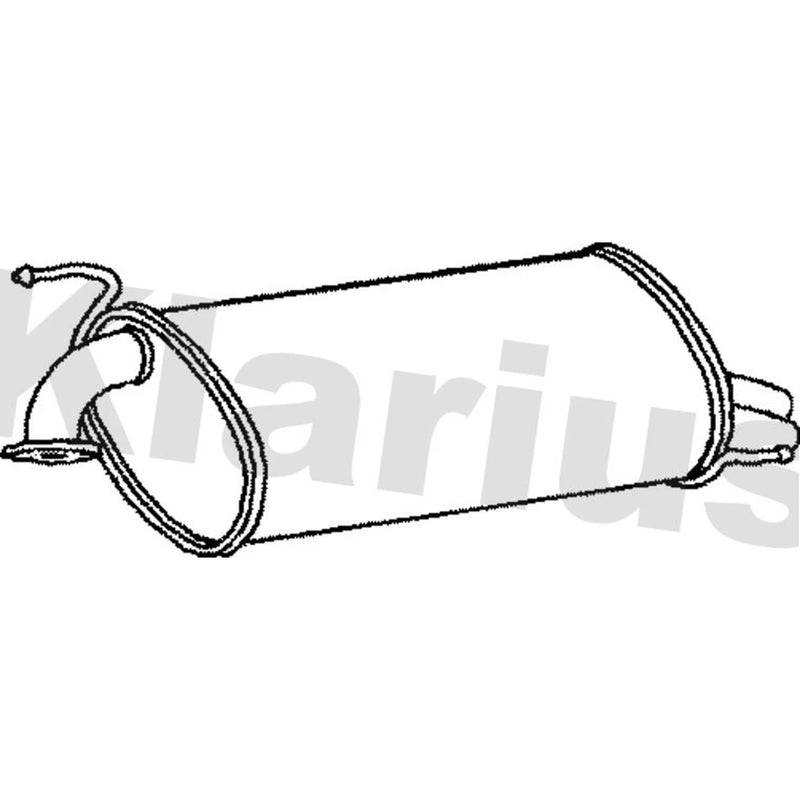 Klarius Box With Tail Pipe Rear fits Honda Accord 1999-2002 1.8 2.0 2.3