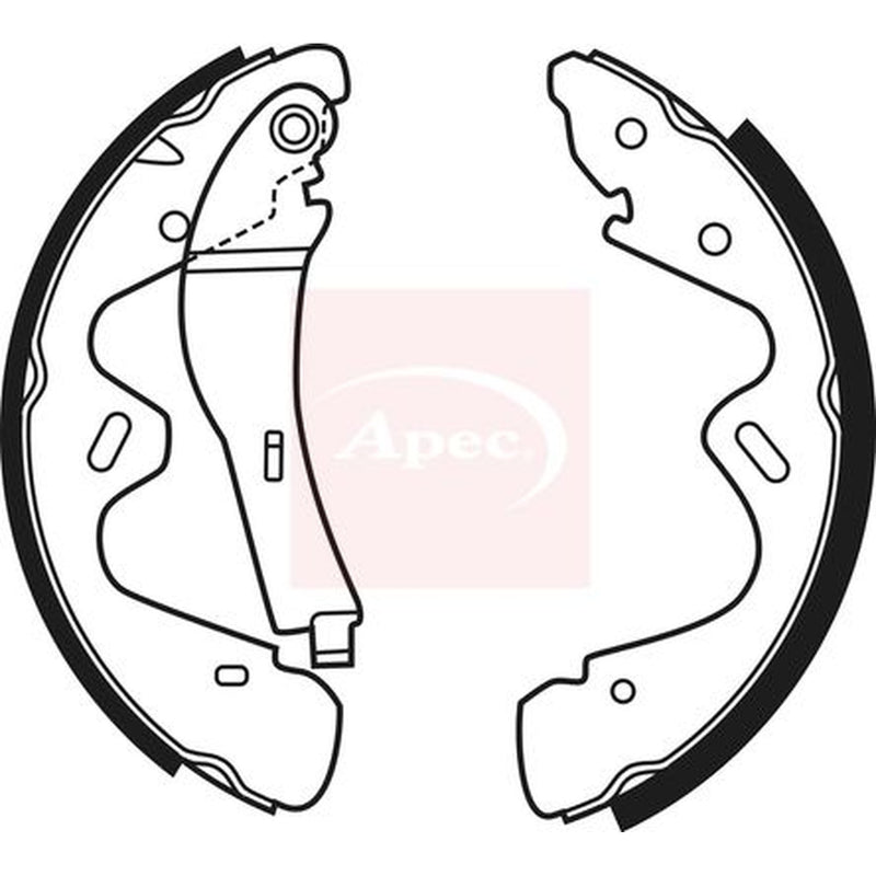 Apec Brake Shoe Set Axle Kit fits Nissan Cabstar E 2002-2004 95.32