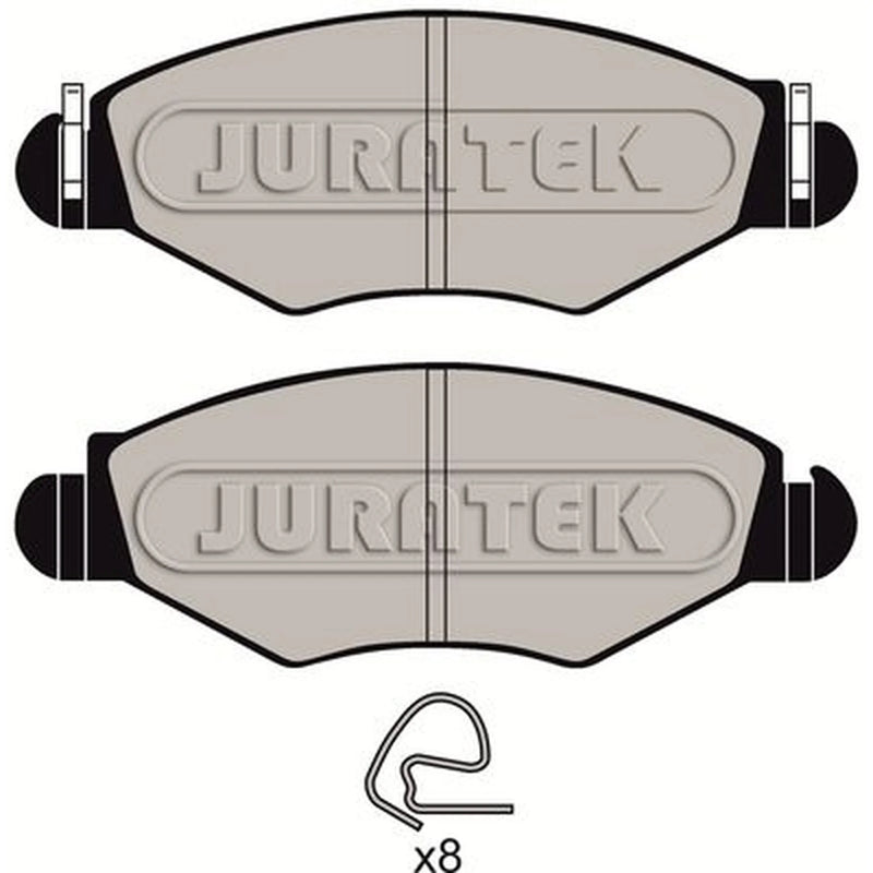 Juratek Front Brake Pad Set fits Peugeot 206 1998-2012 1.1 1.4 1.6 1.9