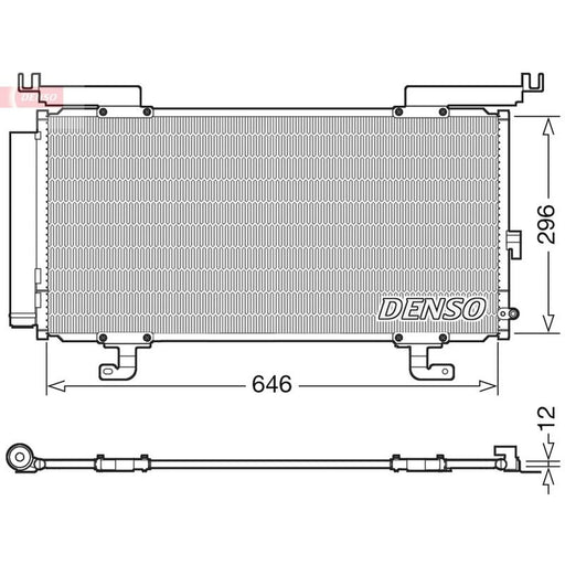 Denso Air Conditioning Condenser fits Subaru Legacy VI 2015 on 2.5 3.6
