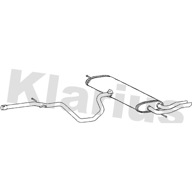 Klarius Box With Tail Pipe Rear fits Seat Altea 2004-2015 2.0