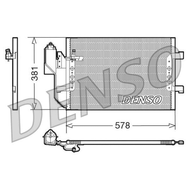 Denso Air Conditioning Condenser fits Mercedes-Benz A-Class 1997-2004
