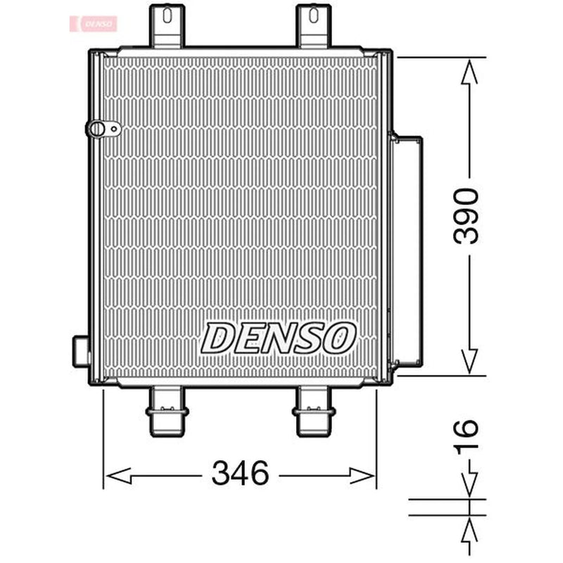 Denso Air Conditioning Condenser fits Daihatsu Cuore VII 2007 on 1.0