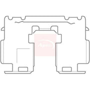 Apec Brake Pad Accessory Fitting Kit Rear fits Toyota Rav 4 III 2005-2013