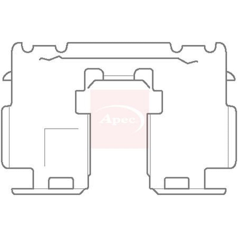 Apec Brake Pad Accessory Fitting Kit Rear fits Toyota Rav 4 III 2005-2013