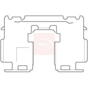 Apec Brake Pad Accessory Fitting Kit Rear KIT1137
