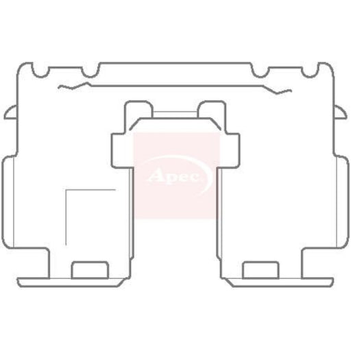 Apec Brake Pad Accessory Fitting Kit Rear fits Toyota Rav 4 III 2005-2013