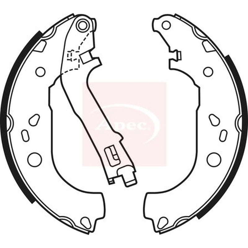 Apec Brake Shoe Set Axle Kit SHU686