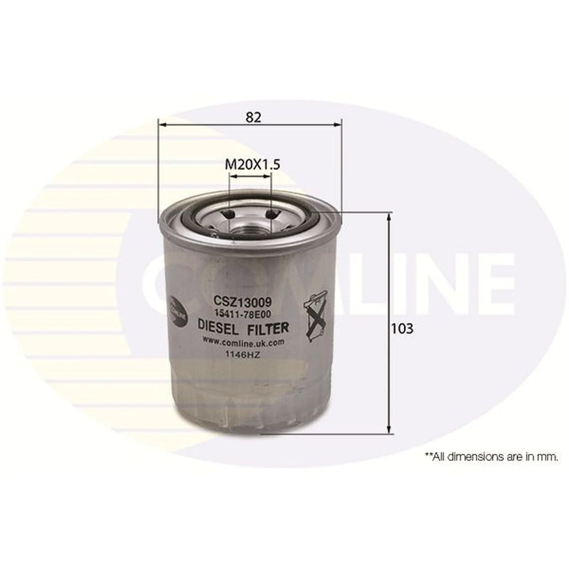 Comline Fuel Filter Element fits Daihatsu Fourtrak 1985-1998 2.8