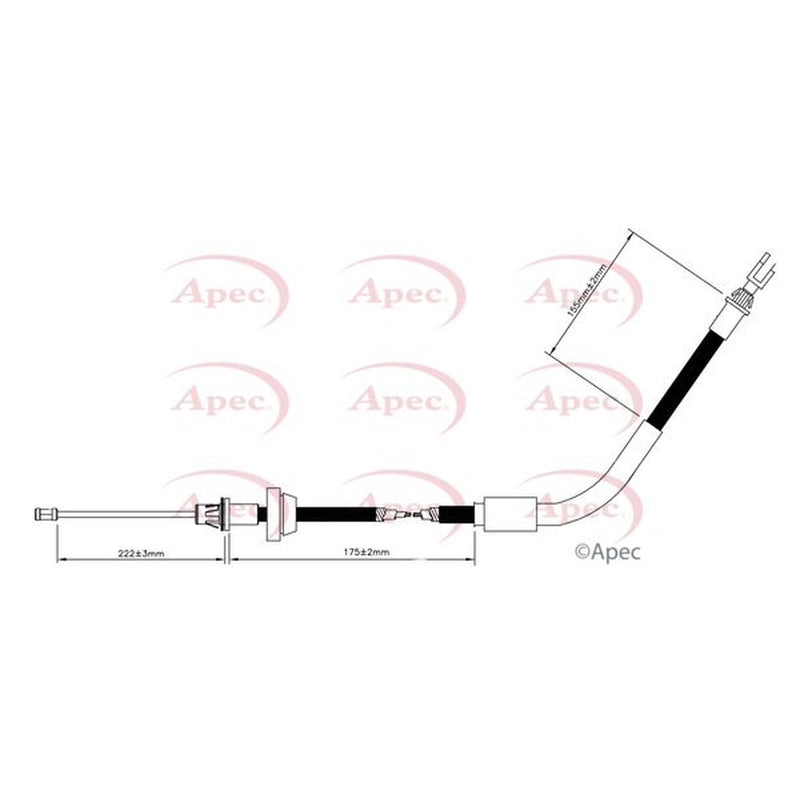 Apec Handbrake Cable Front fits Ford Tourneo Custom V362 Bus 2012-2023 2.0 2.2