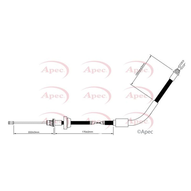 Apec Handbrake Cable Front CAB1680