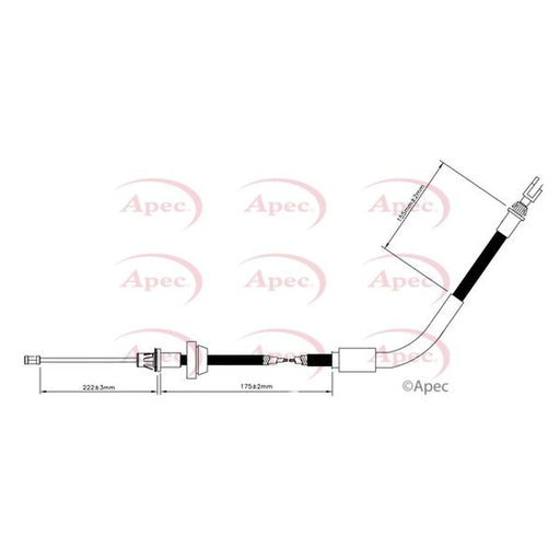 Apec Handbrake Cable Front CAB1680